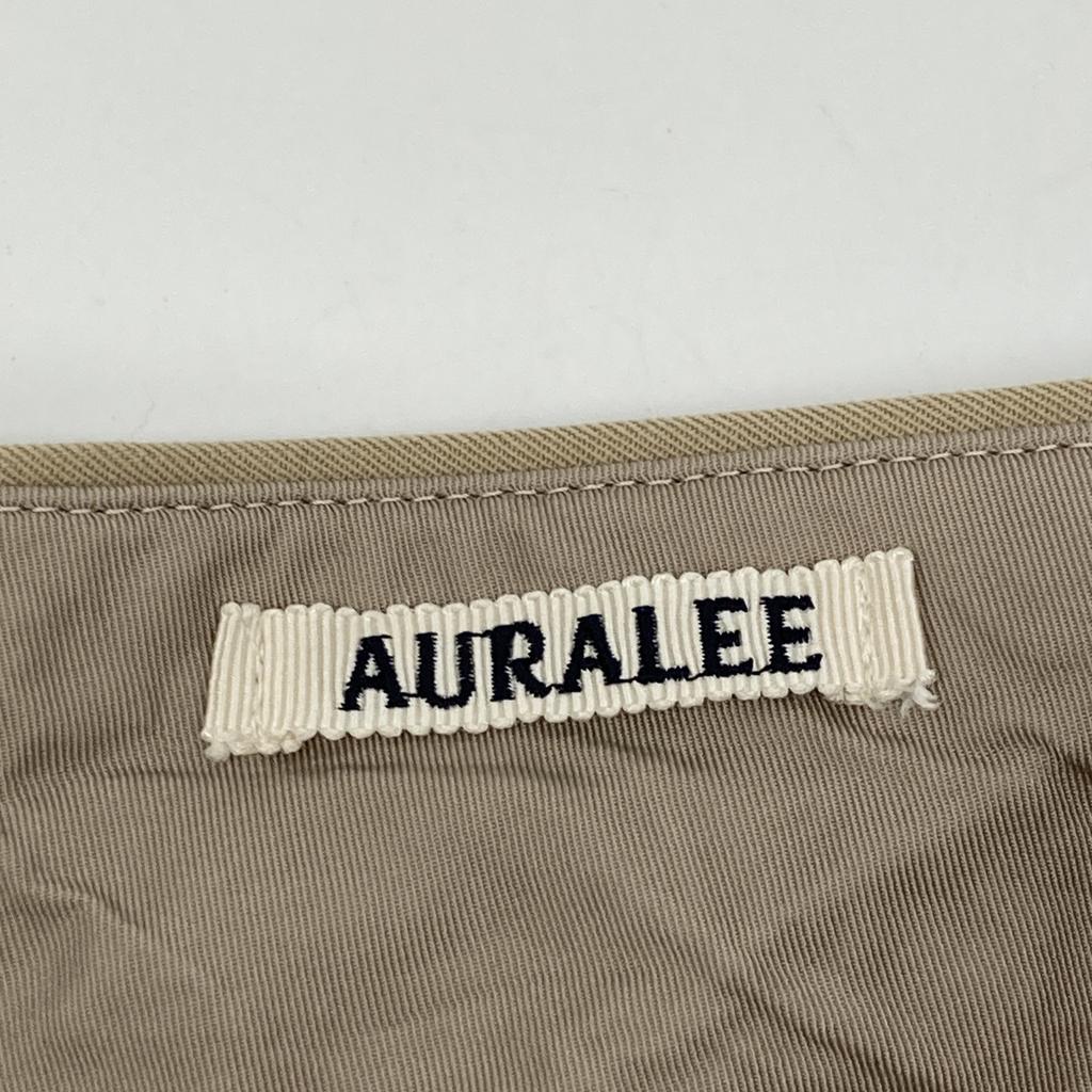 AURALEE A22AP02MG Two-Tuck Gabardine Slacks Bottoms 5 BeigeUsed