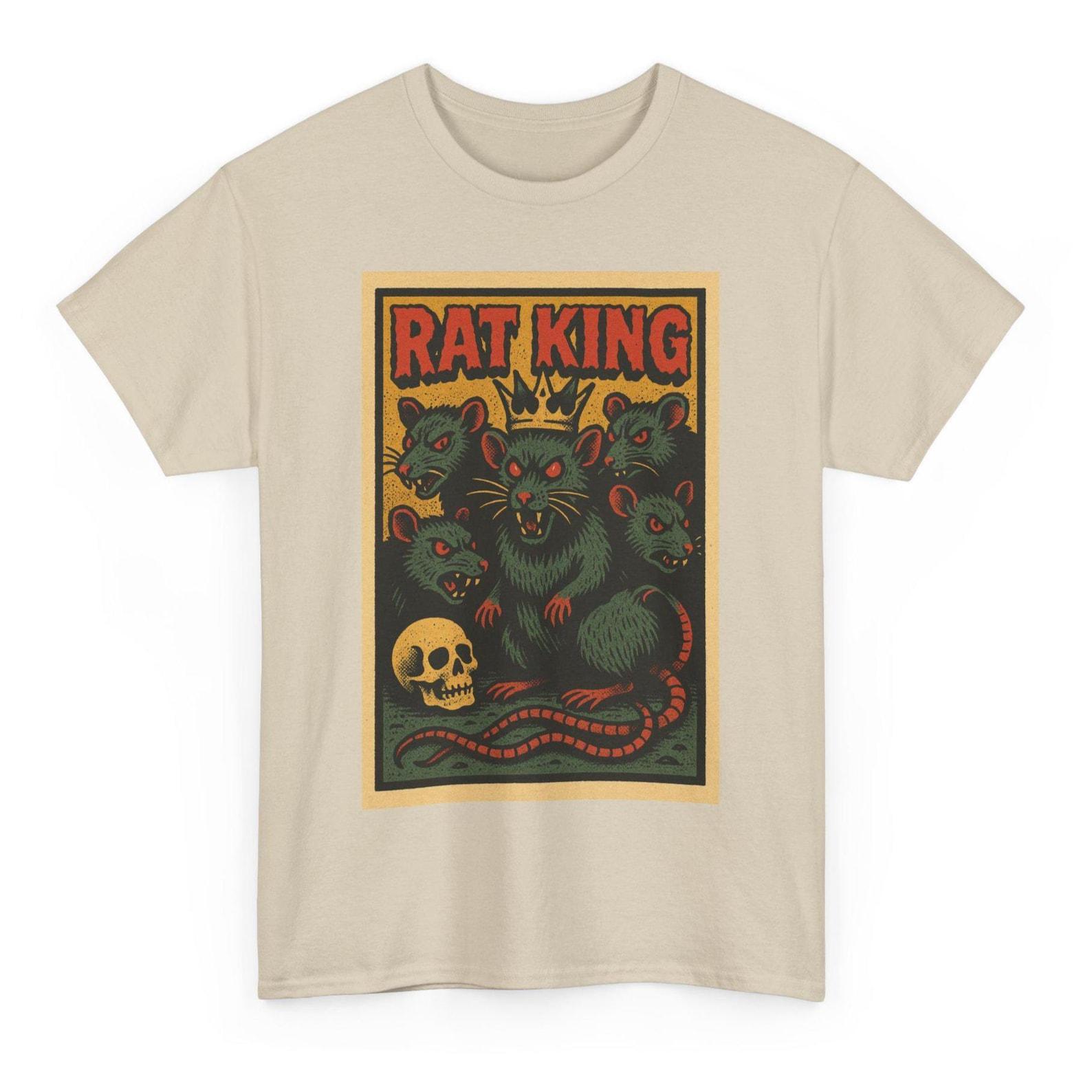 Rat King T-Shirt: Retro Halloween Comic, Creepy Rodent Horror XL