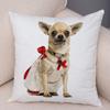 Cute Pet Animal Pillowcase Decorative Cute Puppy Chihuahua Pillowcase Soft Plush Cushion Cover for Car Sofa Home 45x45cm