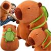 Capybara Plüschtier Schildkröten-Rucksack Capybara Puppe Kissen Meerschweinchen Puppe Geschenk Stoffpuppe