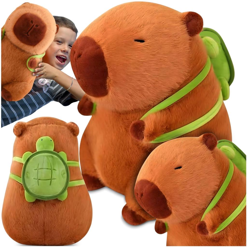 Capybara Plüschtier Schildkröten-Rucksack Capybara Puppe Kissen Meerschweinchen Puppe Geschenk Stoffpuppe