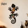 Artistic Wall Ornaments for Living Room Metal Gecko Lizard Decor, Colorful Painted Iron Art, Weather Resistant Decor Outdoor Farmhouse Hanging