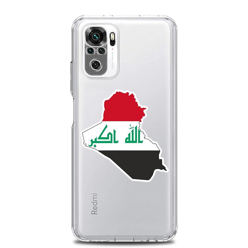 Saddam Hussein Iraq Flag Clear Phone Case For Xiaomi Redmi Note 12 10C 11 9 8 Pro Plus 9S 7 8T 9T 9A 8A 9C K50 K40 Gaming Cover