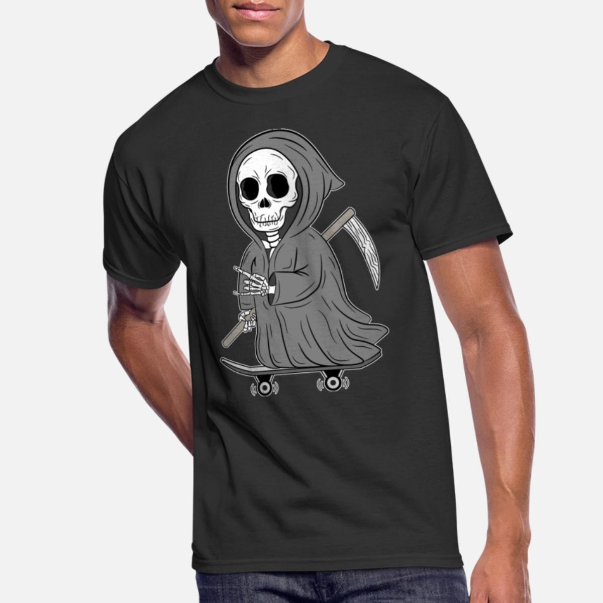 Horror Costume Skateboard Reaper For Halloween T-Shirt S разноцветный