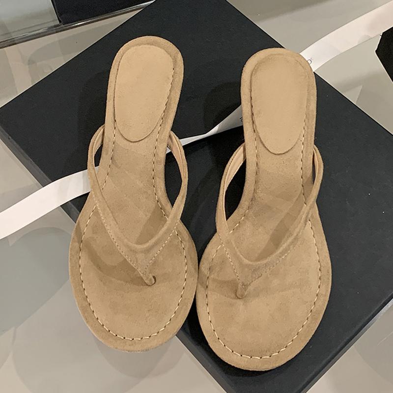 

Уличный Стиль Низкий Тонкий Каблук Шлепанцы Женские Шлепанцы с Перемычкой Гладиаторские Сандалии Женские Мюли Слайды Обувь Пляжная Вечеринка Вьетнамки 37 абрикосовый