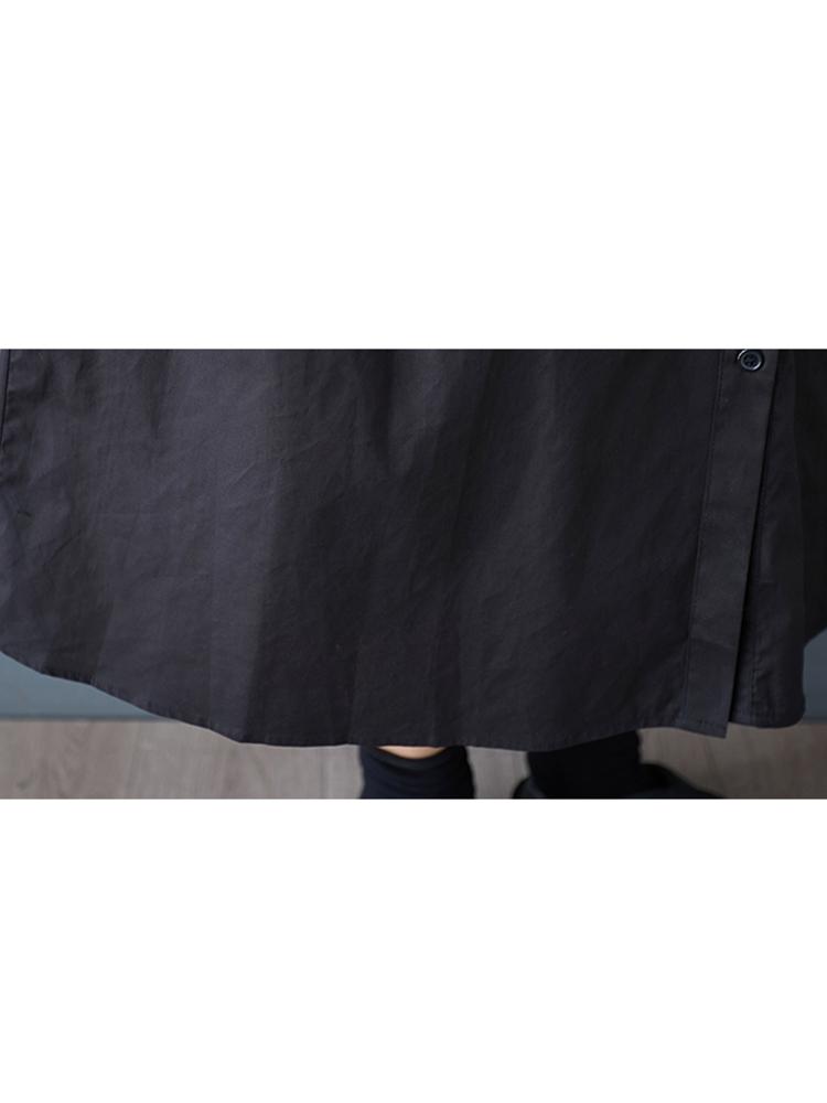 XITAO Patchwork Mesh Single Breasted Dress GYX1565