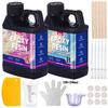 High Gloss 1:1 Epoxy Resin – Fast Curing & Heat Resistant Epoxy Reisn for Art, Jewelry, Furniture Tops & Handmade Crafts DIY