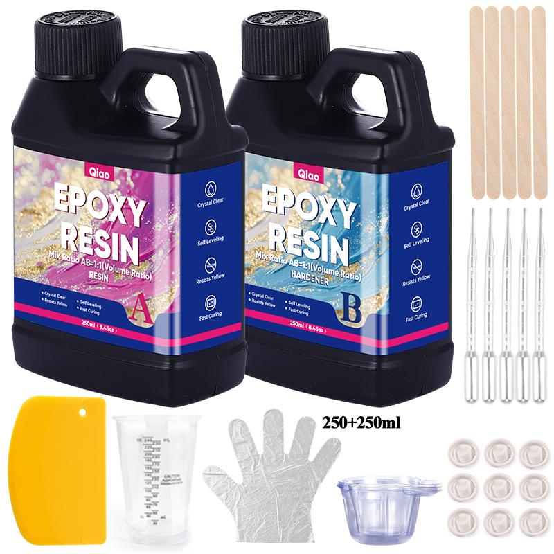 High Gloss 1:1 Epoxy Resin – Fast Curing & Heat Resistant Epoxy Reisn for Art, Jewelry, Furniture Tops & Handmade Crafts DIY