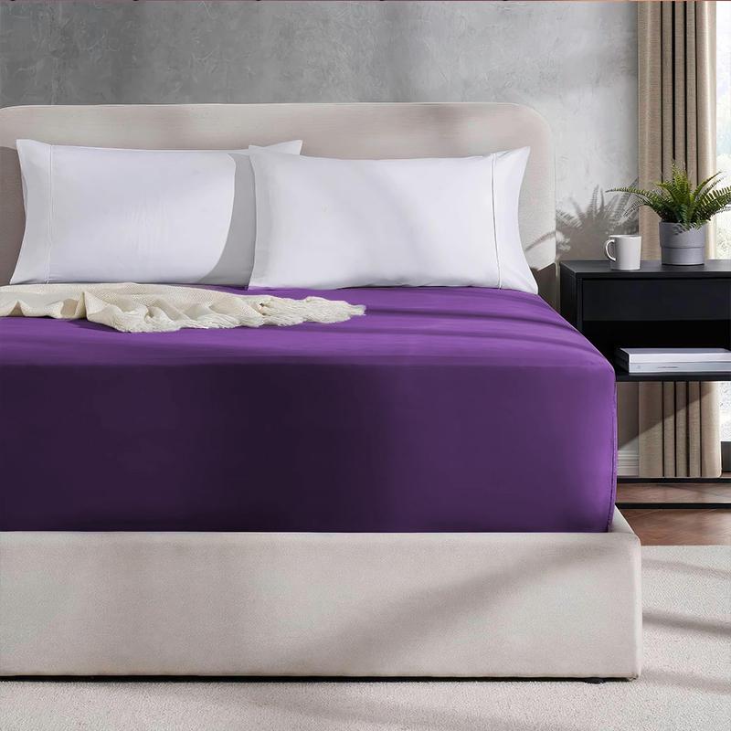 1pc Soft Fitted Sheet Easy Care & Fit Mattress Protector Comfortable Bedding for All Seasons Hotel Luxury for Women, Men, Elderly & Teens