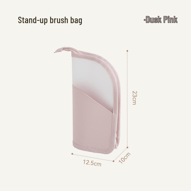 2025 Women s Large Capacity Portable Cosmetic Travel Bag with Stand-up Multifunctional Brush Storage