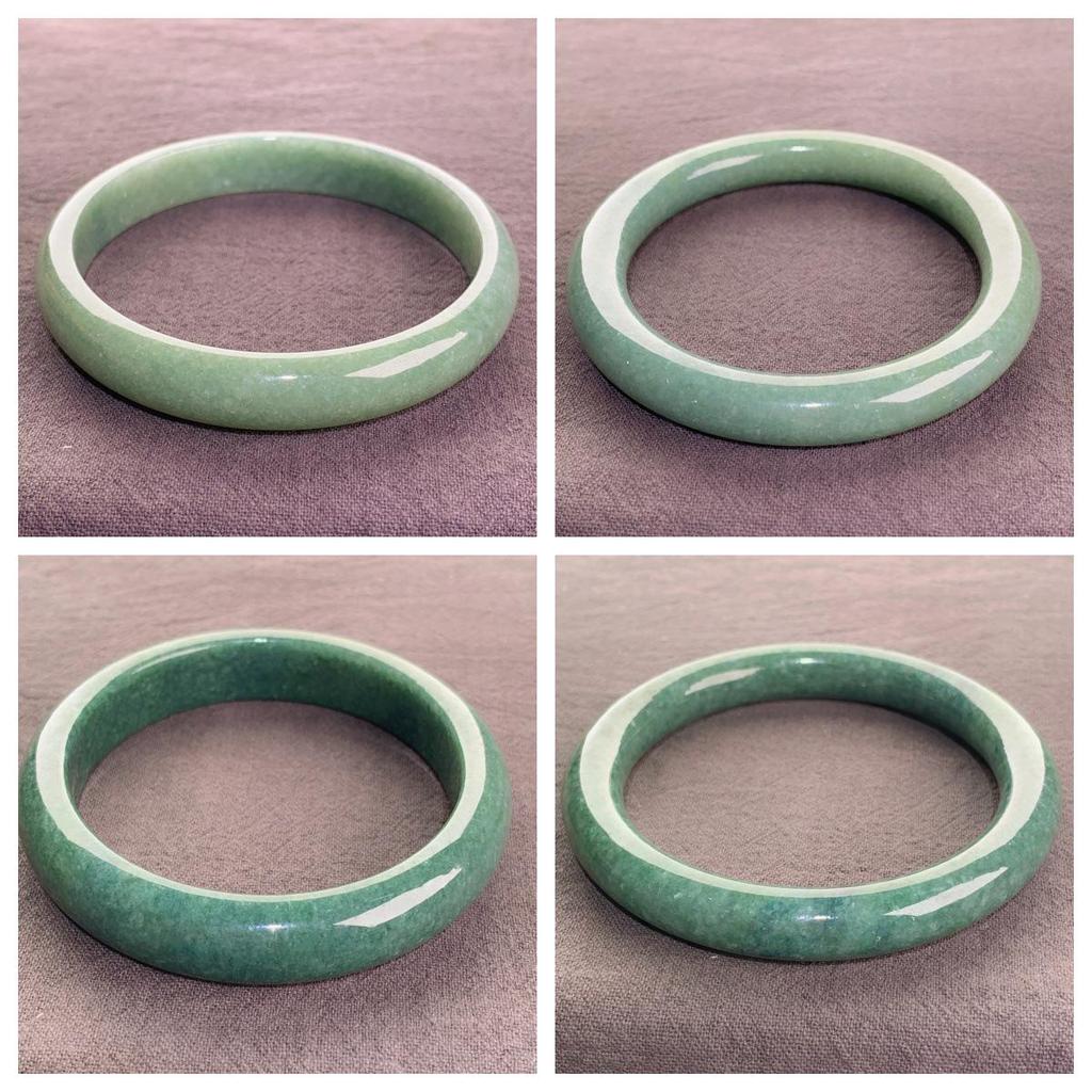 Natural A-Grade Burmese Jadeite Bangle, Round Bar, Bean and Apple Green Jade Jewelry.