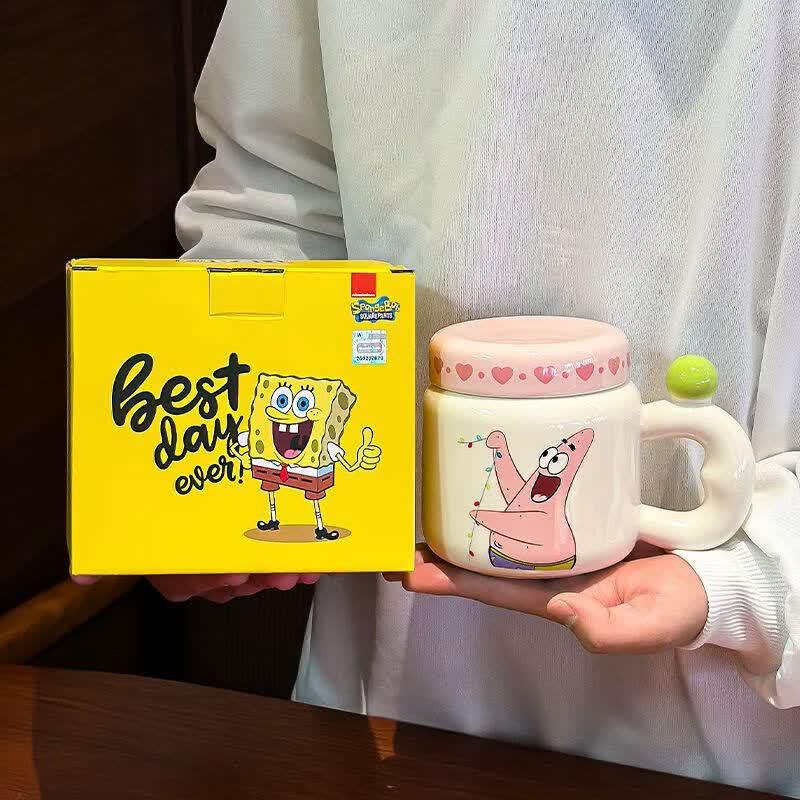

Premium Spongebob Ceramic Mug with Lid