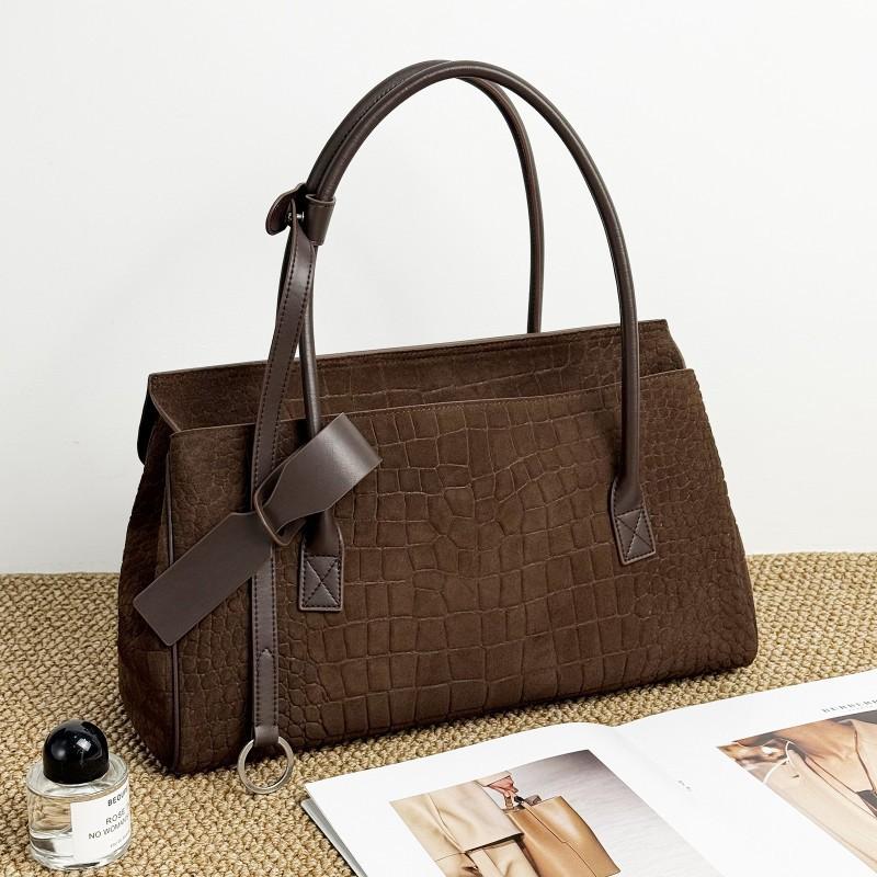 

New Alligator Pattern High-quality Women s Bag Retro Large-capacity Shoulder Authentic Leather Business Commuter Handbag 40x15x23cm