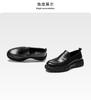 [Top layer cowhide] One foot loafers Cool and stylish thick soled casual leather shoes Business commuting men's shoes