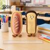Soft Fabric Pencil Pouch Cute Bread Case Plush Large Capacity Pen Pouch