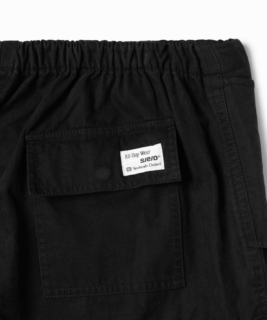 SIO Cargo Cotton Big Pants_Black