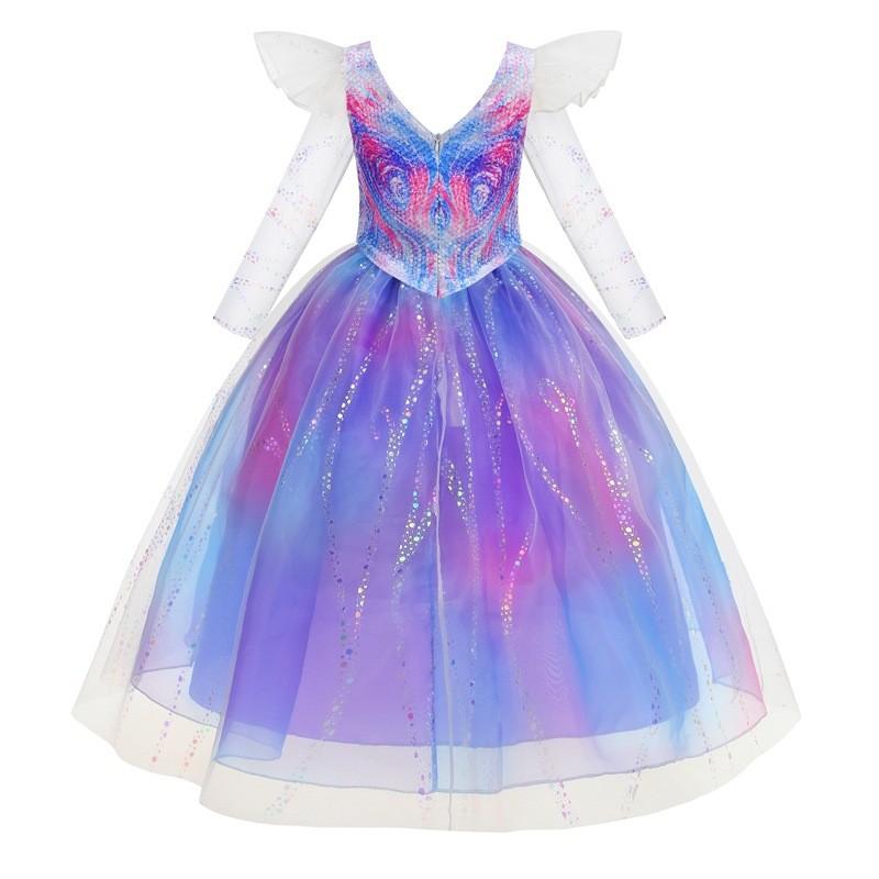 Wicked Childrens Princess Dress With Tulle Fabric For Halloween Cosplay Kids Age 3-8
