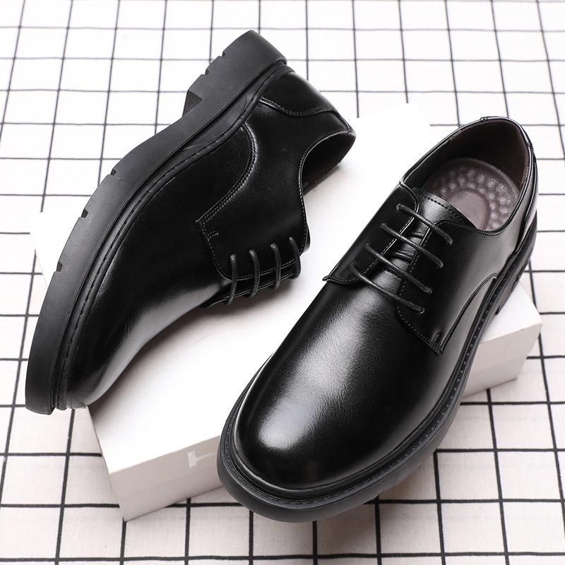 Men'S Black Leather Shoes Office/Casual Shoes JZ 6196-102