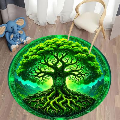 Free Shipping! "Enchanting Tree of Life Round Carpet for Meditation Spaces" Round Carpet for Home Sofa Bedroom, Gift