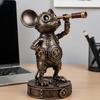 Steampunk Animal Explorer Statue Vintage Animal Desk Figurine Animal Sculpture with Gear