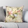 Vintage Bloemen Moderne Vierkante Kussensloop Polyester Linnen Fluweel Creatieve Rits Decoratieve Bedkussenhoes