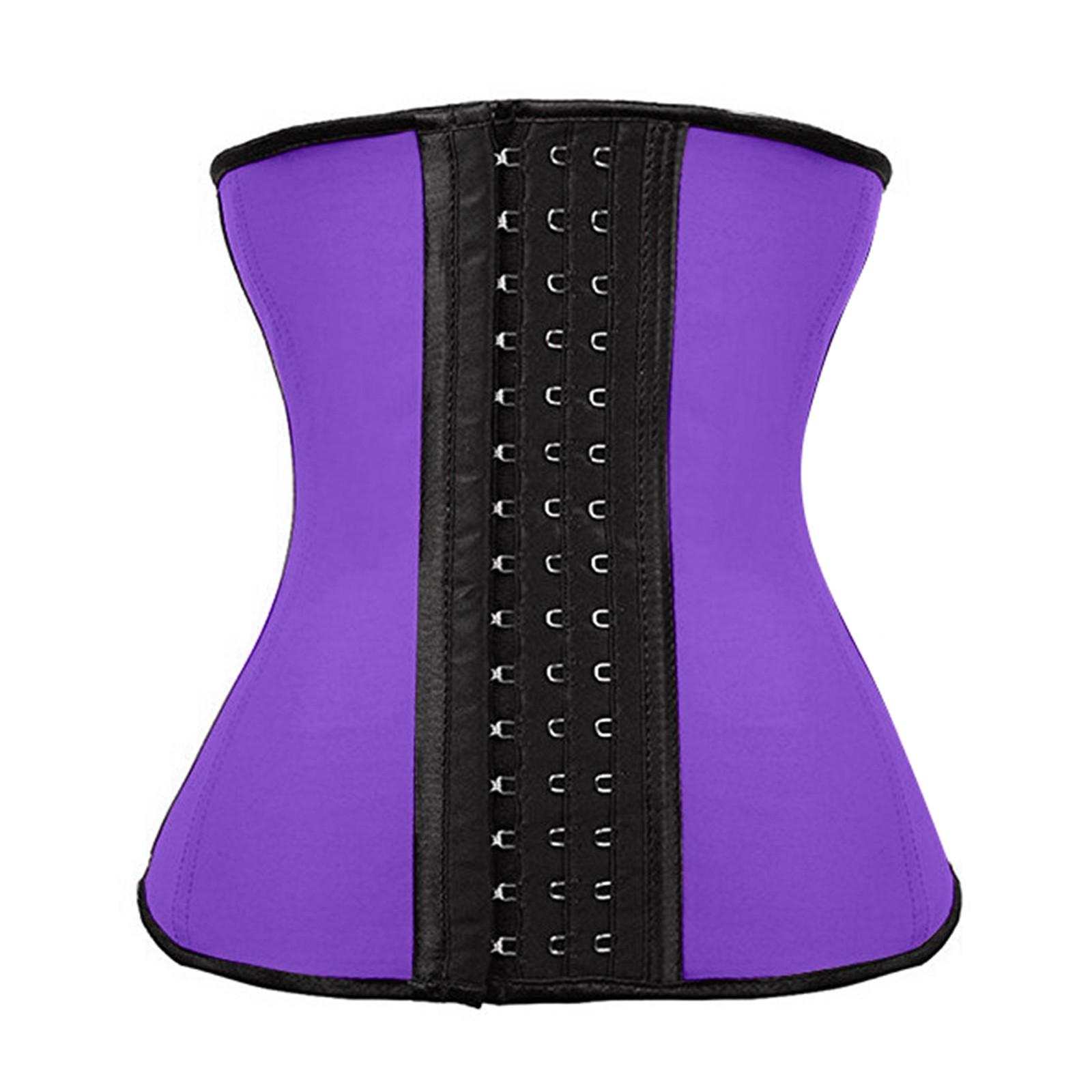 

Женское ультра-жесткое корректирующее белье Waist Trainer Body Shaper Underbust Frosted Texture Slimmer Nipper XXL фиолетовый
