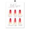 Fashion Makeup Polish Nail Types Illustration Nordic Print Posters Canvas Painting Wall Art Pictures For Bedroom Store Decor