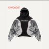 2026 Halloween Christmas Men's Oversized Fleece Hoodie 3D Digital Print Distressed Pullover Sweatshirt