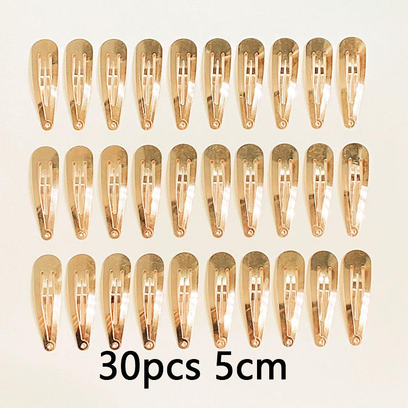 10/20/30pcs/set Women Silver Gold Black Waterdrop Shape Basic Alloy Hair Clips BB hairpins Barrettes Fashion Hair Accessories