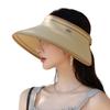 Damen Faltbarer Sonnenhut mit offenem Oberteil für Reisen im Freien, Sonnenschutz und UV-Beweis Strohhut zur Gesichtsbetonung, Kleiner Sonnenhut