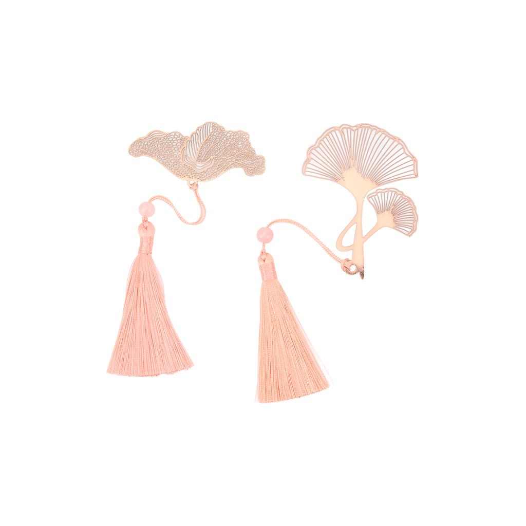 2pcs Gold Hollow Bookmark for Book Lovers Fine Carving Stainless Steel Plating Bookmarks with E