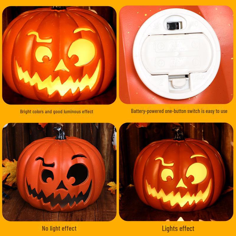 Lanterne citrouille à LED pour décoration d'Halloween, idéale pour les fêtes et événements