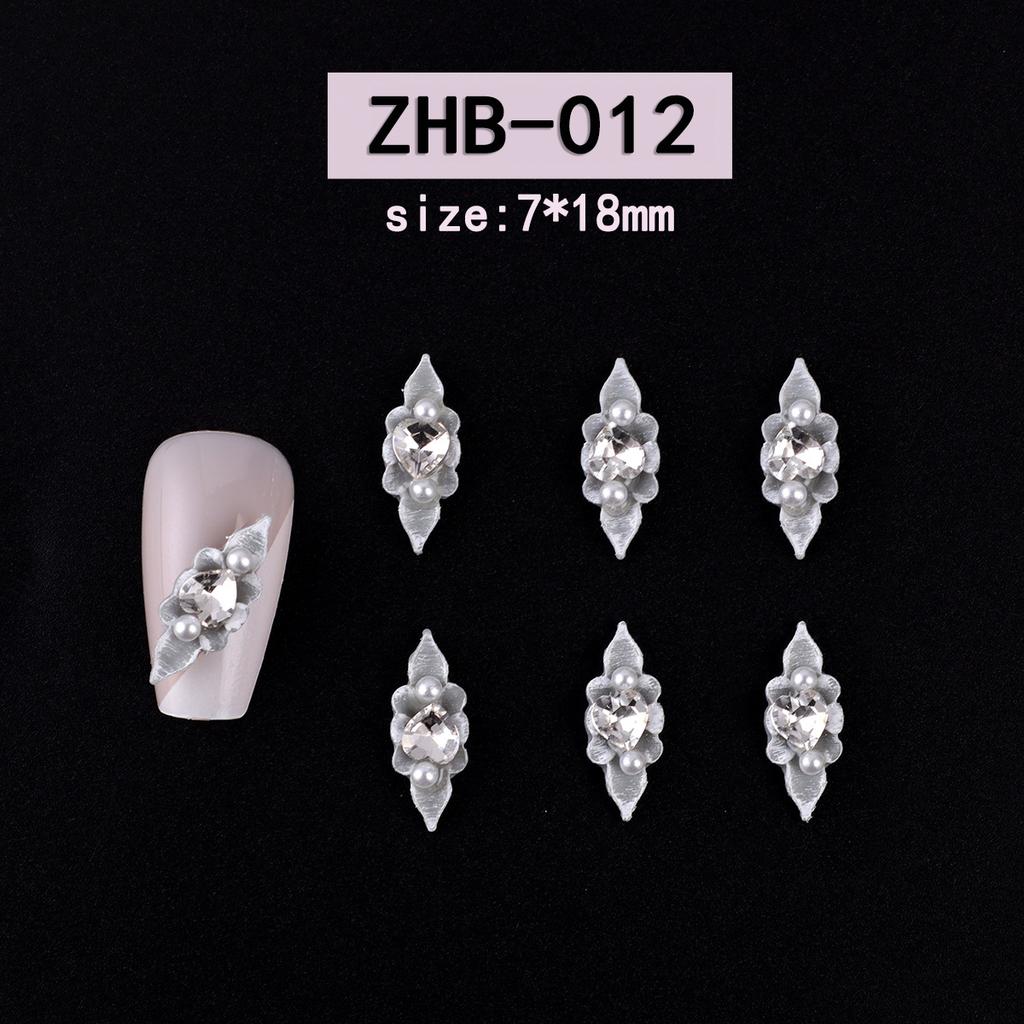 Nagelkunst Harz Diamant Schmuck Nagel Dreidimensionale Schnitzerei Diamant Schmuck Symphony Blume Tragen Nagelaufkleber