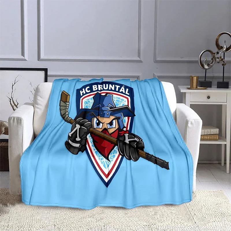 Ice Hockey Sports Printed Blanket Leisure Sofa Blanket,  Bed Sofa Office Air Conditioning Soft Leisure Travel Customizable Throw