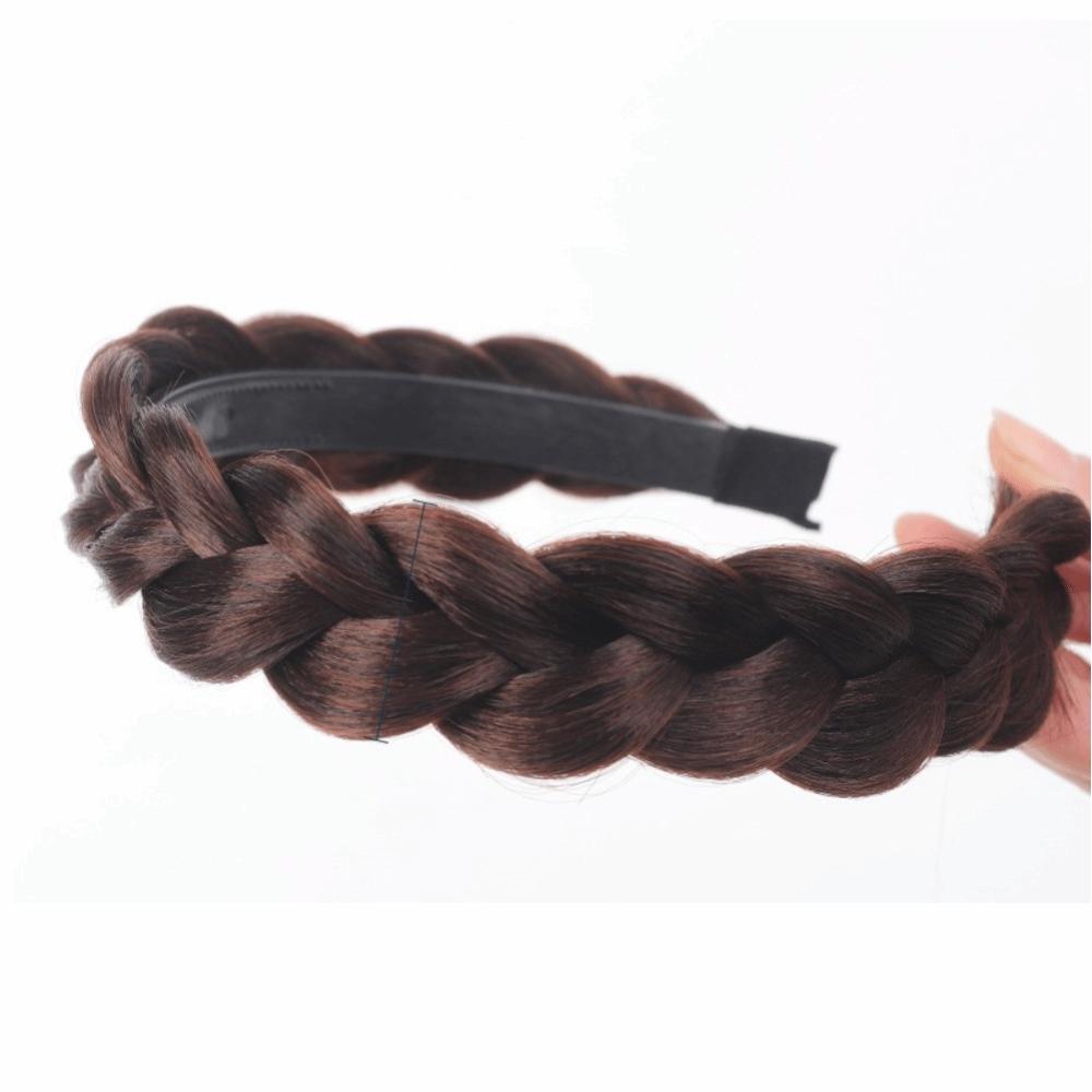 Fashion Wig Twist Braided Headband Synthetic Elastic Non-slip Hair Bands Women Hoop  Daily Wear