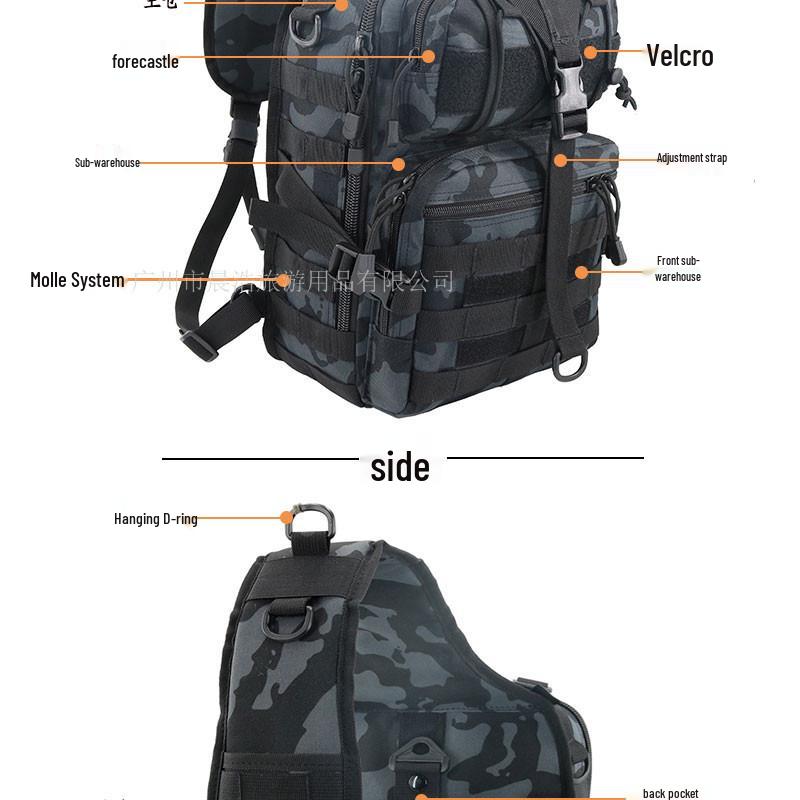 Chenhao Tactical Single Shoulder Backpack: Camouflage Sling Bag for Outdoor and Travel