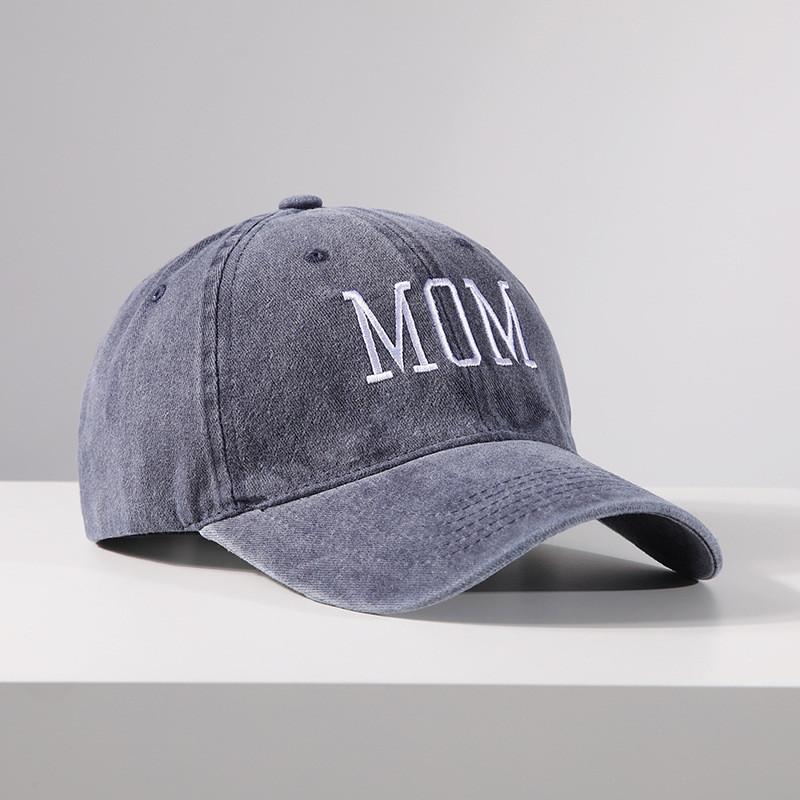 Dad Mom Letter Embroidery Cotton Baseball Hat With Adjustable Fit For Summer