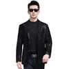 Spring and Autumn Men's Genuine Leather Jackets Crocodile Pattern Suits Business Casual Men's Middle-aged Dad Jackets Trendy Jackets