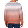 Men's Casual Striped Print Button-Up Long-Sleeve Tops