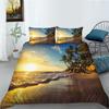 3D Natural Scenery Bedding Set, Landscape Printed Down Duvet and Pillowcase 2/3 Pieces, Washable and Quick Drying Home Decoration