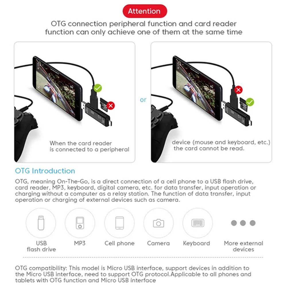 Type C Multi-card Writer Adapter USB 6 In 1 OTG Adapter for Laptop Accessories