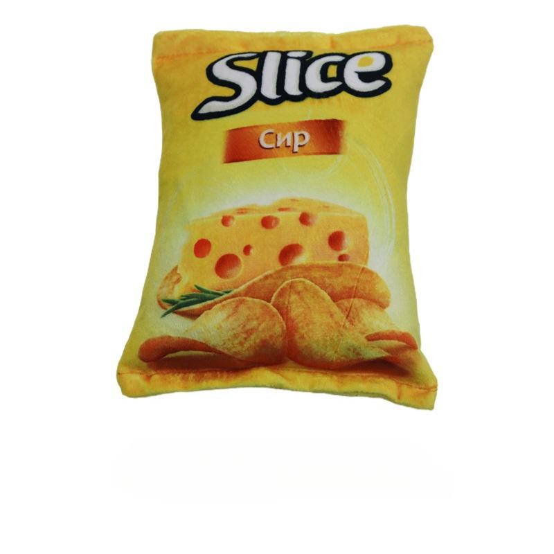 

1 шт. Игрушка для жевания питомца Новинка Плюшевые картофельные чипсы Собаки Кошки Интерактивная пищалка Плюшевый материал Прорезывание зубов Игровые игрушки для всех пород 1pc жёлтый