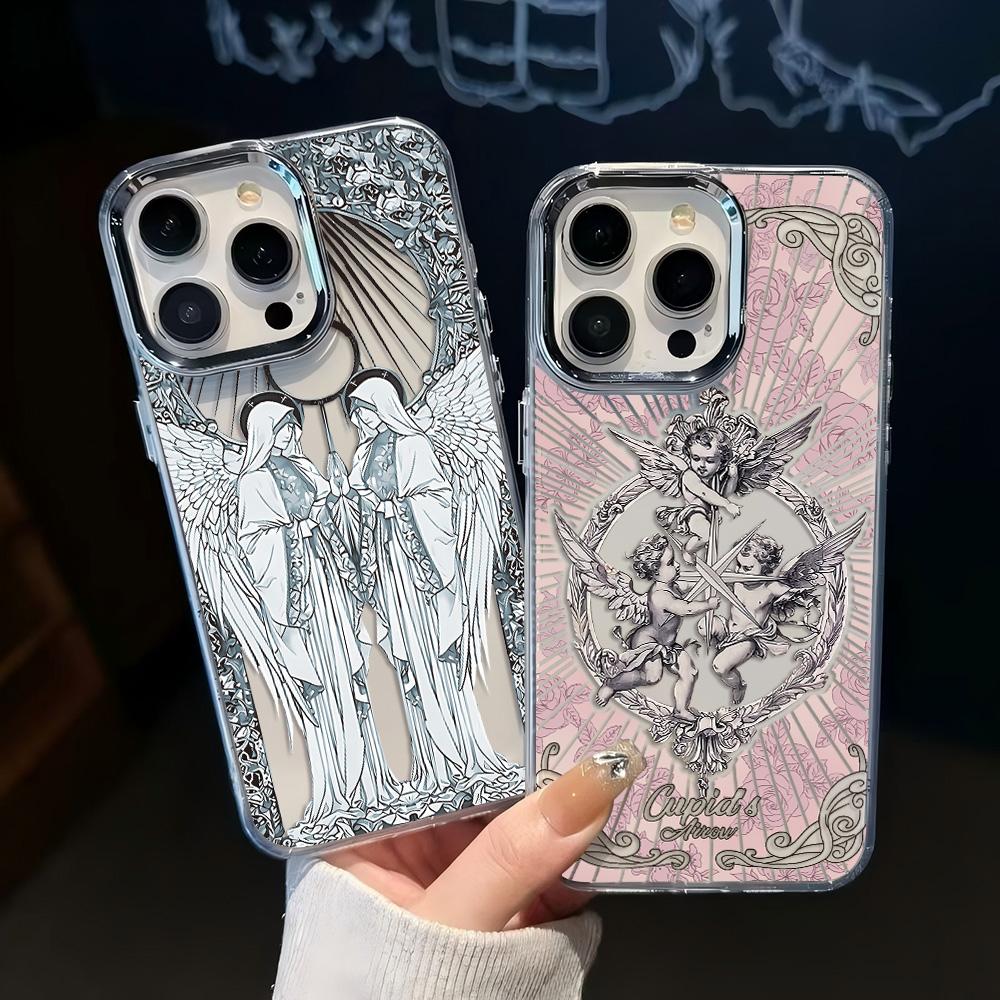 Phone Case For Retro Cupid Angel iPhone 17 16e 16 15 14 13 12 11 Mini Pro Max X XR XSMAX 8 7 Air Plus Transparent Soft Cover