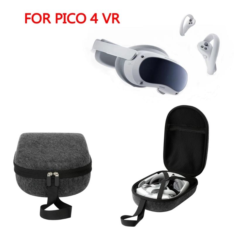 Small Traveling Box EVA Carrying Box for  4 VR Headset Box   Easy To Open Close Hard Carrying Holders