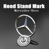 CEK1 2025 Hot Star Bonnet Badge Car Hood Front Chrome Logo Hood Marking For Mercedes Benz C E S Class W204 W205 W212 W213 W211 W220 W