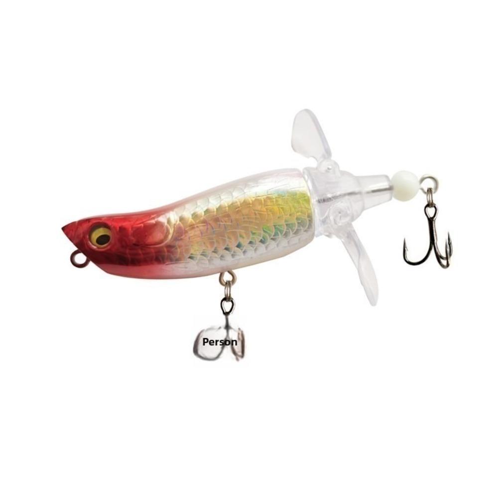 

Hard Baits Soft Rotating Tail Popper Fishing Lures 85mm Size 15g Weight Top Water Hard Baits Popper Wobblers Pike Fishing