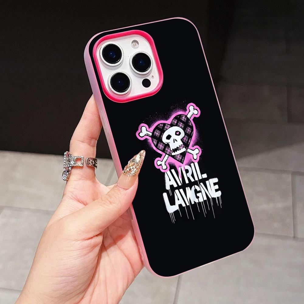 Avril Lavigne Jelly Double Layer Rose Red Mobile Phone Case for iPhone 17 16 15 14 13 12 11 Air Pro Max Plus Protective