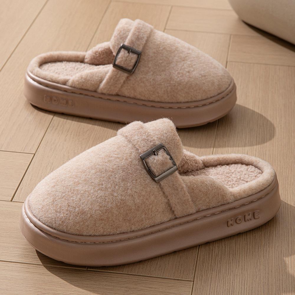 Winter Damen Hausschuhe Warm Weich Besohlt Bequem Outdoor Rutschfest Geeignet Paare Mode Schlafzimmer Hausschuhe