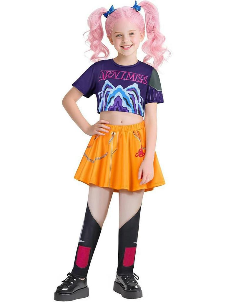 2025 Girls' Demon Hunter Witch Squad Cosplay Costumes - 3D Printed Children's Clothing Inspired by Popular Singer