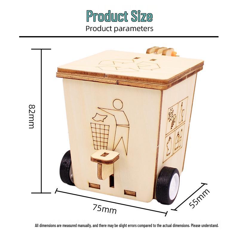 DIY Flip-top Trash Can Kit: Eco-Friendly Science Experiment & Teaching Aid for Students